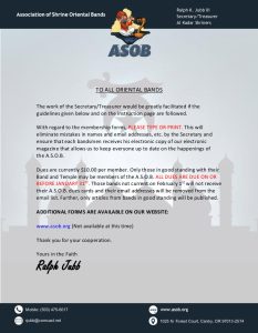 ASOB Dues Submission Form